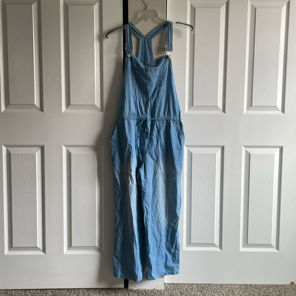 Overalls with drawstring waist